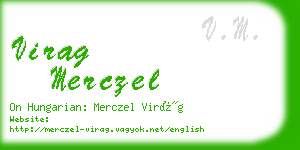 virag merczel business card